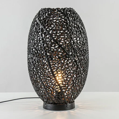 Straluma Grote tafellamp Sinula Light and Living mat zwart> Light and Living|Eetkamerverlichting