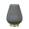 Straluma Grote tafellamp Tajera op batterij mat grijs/goud L&L> Tafellampen|Light and Living