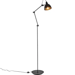 Straluma Grote vloerlamp retro mat zwart verstelbaar> Kantoorverlichting|Vloerlampen