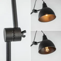 Straluma Grote vloerlamp retro mat zwart verstelbaar></noscript> Kantoorverlichting|Vloerlampen