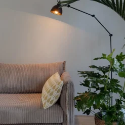 Straluma Grote vloerlamp retro mat zwart verstelbaar></noscript> Kantoorverlichting|Vloerlampen