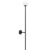 Straluma Grote wandlamp mat zwart met witte glazen bol> Wandlampen|Industriële Verlichting