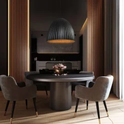 Straluma Grote XL hanglamp relief zwart met goud></noscript> Keukenverlichting|Eetkamerverlichting