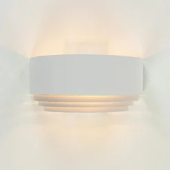 Straluma Half ronde wandlamp wit met goud></noscript> Wandlampen|Industriële Verlichting
