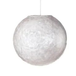 Straluma Hanglamp 40 cm rond creme schelpen> Schelpenlampen|Beach Verlichting