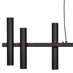Straluma Hanglamp 8 tubes op balk zwart 140cm> Eettafellampen|Keukenverlichting