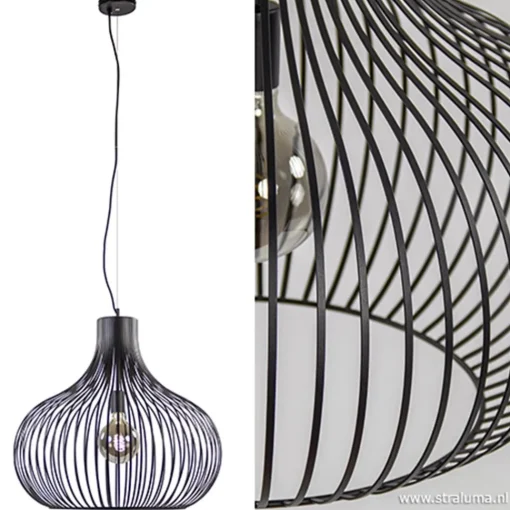 Straluma Hanglamp Aglio draad zwart 60cm> Eettafellampen|Draadlampen