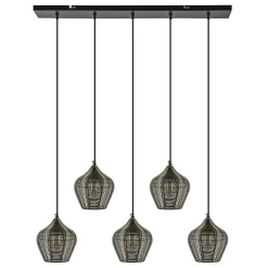 Straluma Hanglamp Alvaro 5-lichts antiek brons> Hanglampen|Eettafellampen