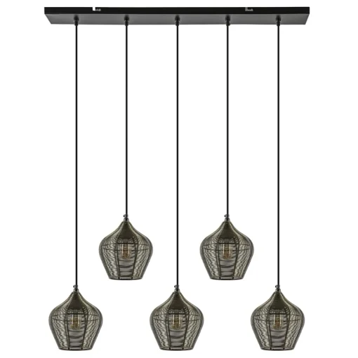 Straluma Hanglamp Alvaro 5-lichts antiek brons> Hanglampen|Eettafellampen