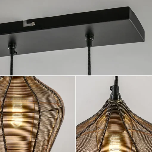 Straluma Hanglamp Alvaro 5-lichts antiek brons> Hanglampen|Eettafellampen