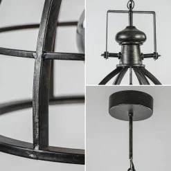 Straluma Hanglamp Amy zwartstaal industrieel></noscript> Eettafellampen|Woonkamerlampen