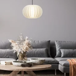 Straluma Hanglamp Arena 1L 40cm zwart/kap wit></noscript> Hanglampen|Eettafellampen