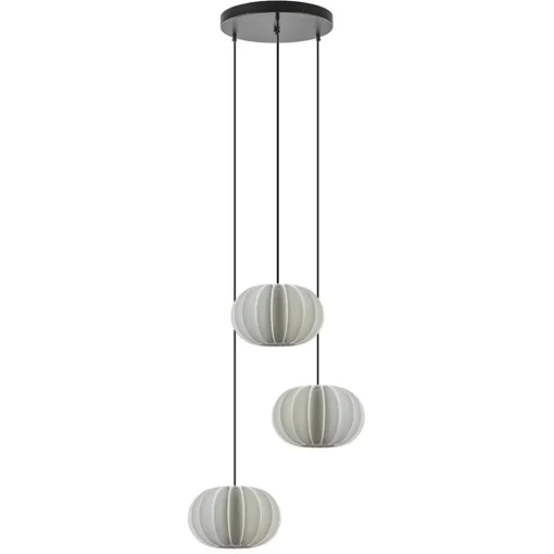 Straluma Hanglamp Arena 3L rond zwart/kap wit> Eettafellampen|Eetkamerverlichting
