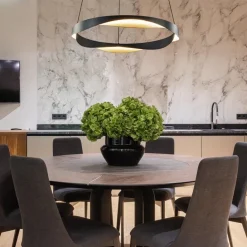 Straluma Hanglamp Ascoli 65 rond zwart/matgoud><noscript><img width=