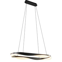 Straluma Hanglamp Ascoli ovaal zwart/matgoud> Hanglampen|Eettafellampen