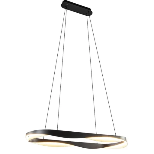 Straluma Hanglamp Ascoli ovaal zwart/matgoud> Hanglampen|Eettafellampen