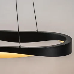 Straluma Hanglamp Ascoli ovaal zwart/matgoud></noscript> Hanglampen|Eettafellampen