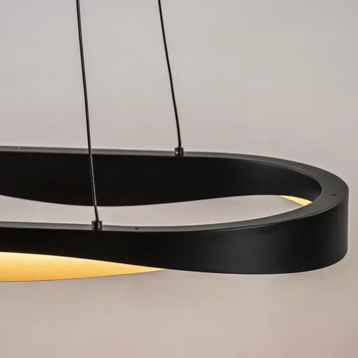 Straluma Hanglamp Ascoli ovaal zwart/matgoud> Hanglampen|Eettafellampen