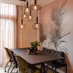 Straluma Hanglamp Aureole 6L mix zwart></noscript> Eettafellampen|Draadlampen