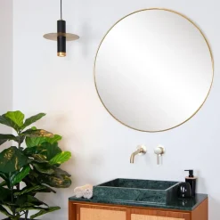 Straluma Hanglamp badkamer zwart met brons IP44></noscript> Badkamerverlichting|Hanglampen