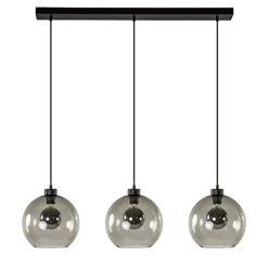 Straluma Hanglamp balk 3L smoke bolglas> Eettafellampen|Pendel Lampen