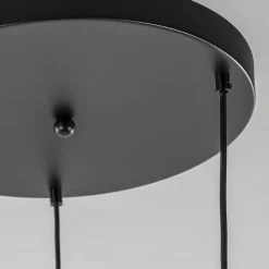 Straluma Hanglamp Bella 3L rond zwart+smoke glas></noscript> Pendel Lampen|Eetkamerverlichting