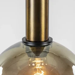 Straluma Hanglamp Bella 8L zwart/brons/smoke mix></noscript> Eettafellampen|Pendel Lampen