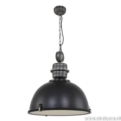 Straluma Hanglamp Bikkel 52 zwart industrieel> Eettafellampen|Woonkamerlampen
