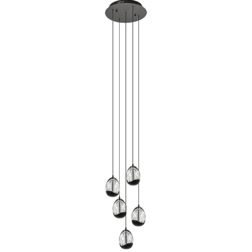 Straluma Hanglamp Black Egg 5L rond zwart/helder> Hanglampen|Eettafellampen