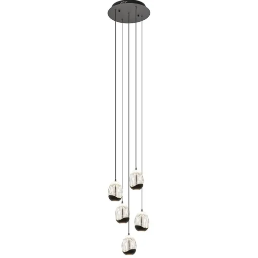 Straluma Hanglamp Black Egg 5L rond zwart/helder> Hanglampen|Eettafellampen