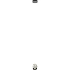 Straluma Hanglamp Black Egg 1L zwart/helder glas> Hanglampen|LED Hanglampen