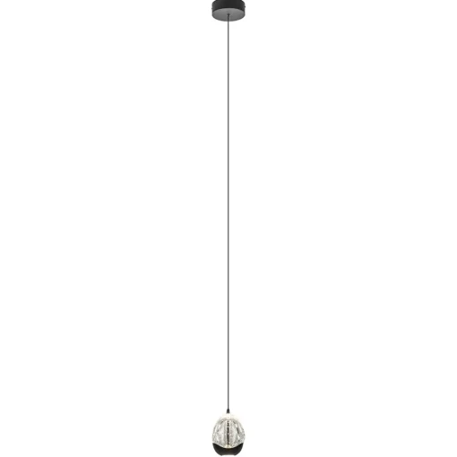 Straluma Hanglamp Black Egg 1L zwart/helder glas> Hanglampen|LED Hanglampen