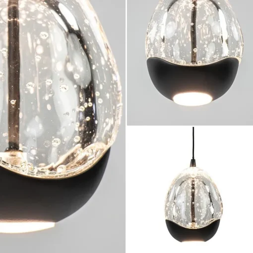 Straluma Hanglamp Black Egg 1L zwart/helder glas> Hanglampen|LED Hanglampen