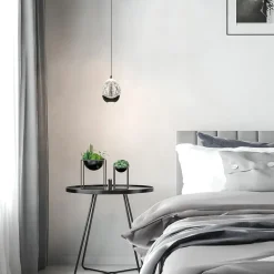 Straluma Hanglamp Black Egg 1L zwart/helder glas></noscript> Hanglampen|LED Hanglampen