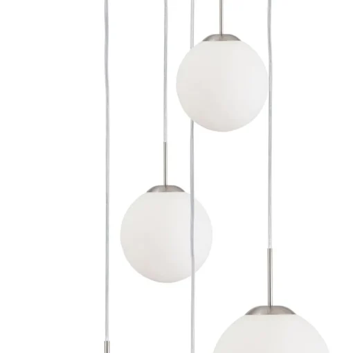 Straluma Hanglamp bol Bollique 5x glas wit> Videverlichting|Halverlichting