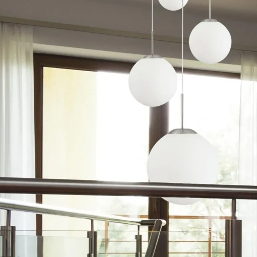Straluma Hanglamp bol Bollique 5x glas wit> Videverlichting|Halverlichting
