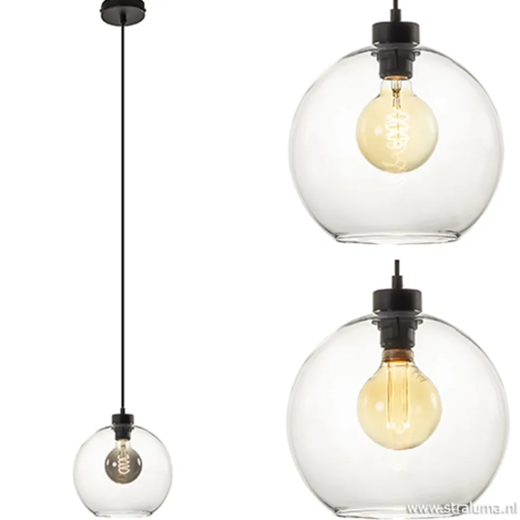 Straluma Hanglamp bol helder glas 25cm> Nachtkastlampen|Pendel Lampen