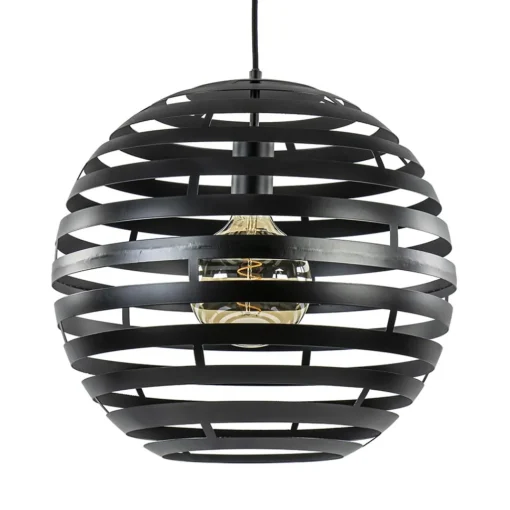 Straluma Hanglamp bol zwart 40cm> Eettafellampen|Keukenverlichting