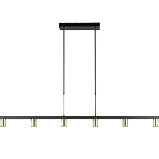 Straluma Hanglamp Bounce 6L 160cm zwart/goud> Eettafellampen|Keukenverlichting