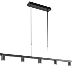 Straluma Hanglamp Bounce 5L tube spot zwart> Eettafellampen|Keukenverlichting