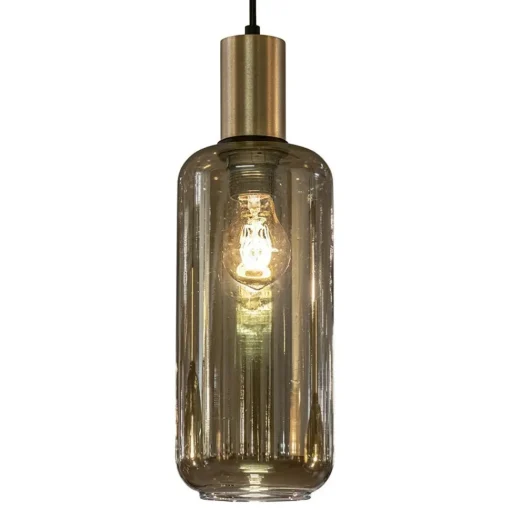 Straluma Hanglamp Bounty 5L rond zwart/matgoud> Videverlichting|Eetkamerverlichting