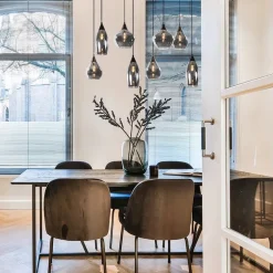 Straluma Hanglamp Cambio 8L zwart + smoke glas></noscript> Eettafellampen|Keukenverlichting