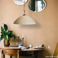 Straluma Hanglamp Capri brons/Glas></noscript> Eettafellampen|Woonkamerlampen