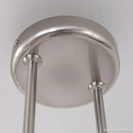 Straluma Hanglamp Capri staal glas eettafel> Eettafellampen|Keukenverlichting