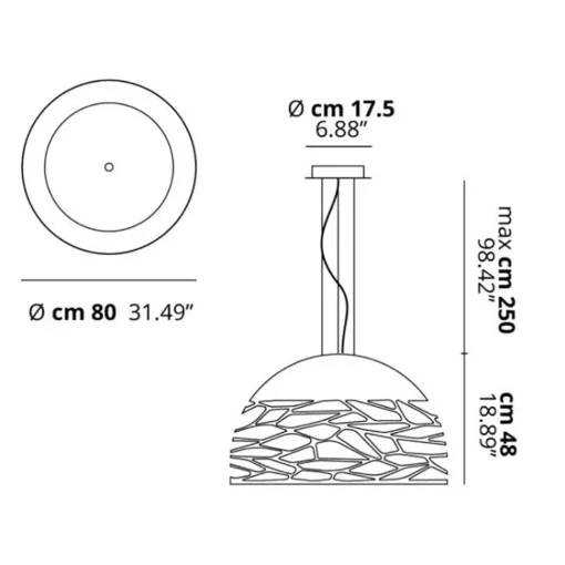 Straluma Hanglamp champagne 80 cm> Eettafellampen|Videverlichting
