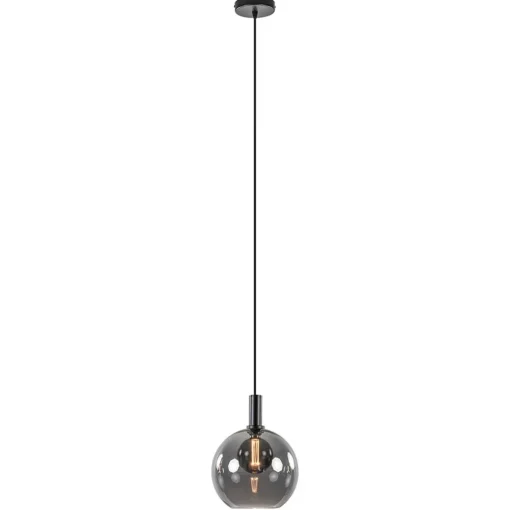 Straluma Hanglamp Chandra 1L zwart + glas 30cm> Keukenverlichting|Hanglampen