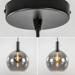 Straluma Hanglamp Chandra 1L zwart + glas 30cm></noscript> Keukenverlichting|Hanglampen