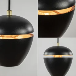 Straluma Hanglamp Claire 1L zwart/matgoud></noscript> Eetkamerverlichting|Hanglampen