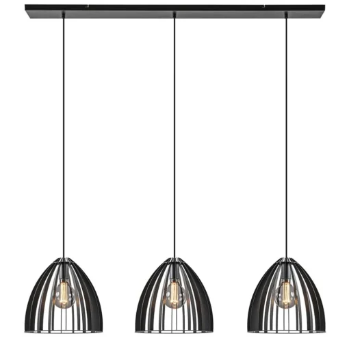 Straluma Hanglamp Dean 3-lichts zwart> Eettafellampen|Keukenverlichting