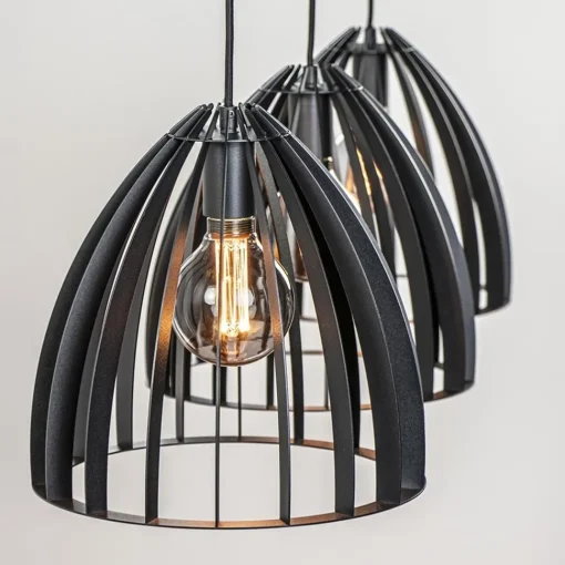Straluma Hanglamp Dean 3-lichts zwart> Eettafellampen|Keukenverlichting